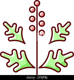 Ragweed pollen RGB color icon Stock Vector