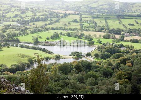 Bottoms Reservoir and Teggsnose Reservoir  viewed from Tegg's Nose Country Park Macclesfield Cheshire England