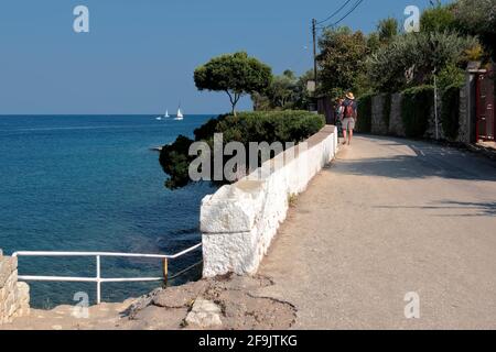 promenade,Paxos island,Greece. Stock Photo