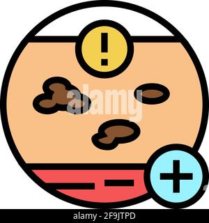 high-risk skin cancer clinic color icon vector illustration Stock Vector
