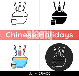 Rice bowl icon Stock Vector