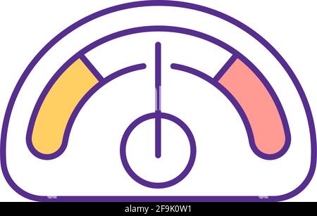 Regulating blood pressure levels RGB color icon Stock Vector
