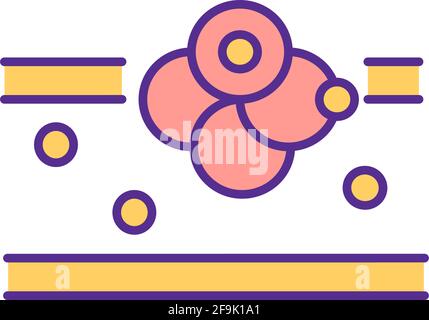 Blood clots RGB color icon Stock Vector