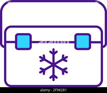 Freezing and storing donated organs RGB color icon Stock Vector