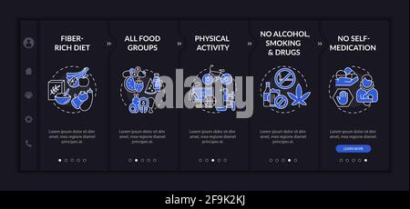 Hepatic health onboarding vector template Stock Vector