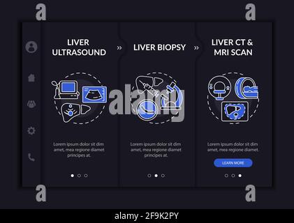 Liver testing onboarding vector template Stock Vector