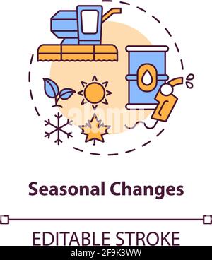Seasonal changes concept icon Stock Vector