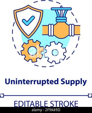 Uninterrupted supply concept icon Stock Vector