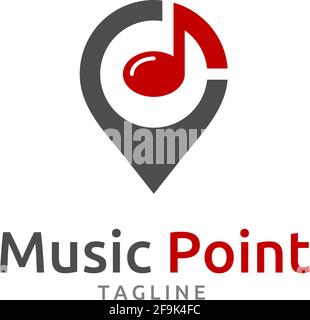 Logo Deisgn Vector Music Point Stock Vector