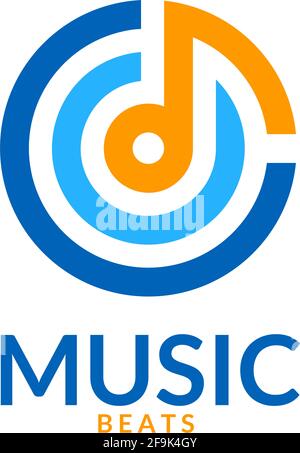 Logo Deisgn Vector Music Beat Stock Vector