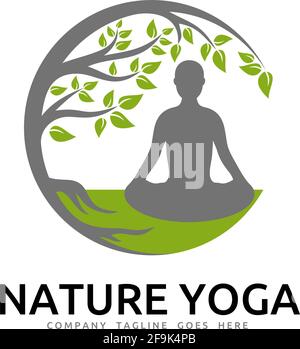 Logo Deisgn Vector Nature Yoga Stock Vector