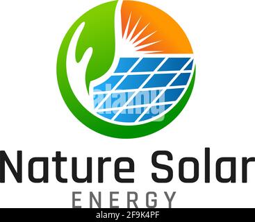 Logo Deisgn Vector Nature Solar Stock Vector