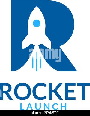 Logo Deisgn Vector Rocket Stock Vector