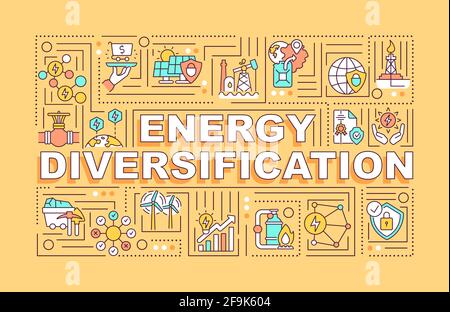 Energy diversification word concepts banner Stock Vector