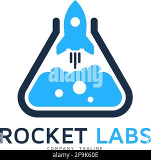Logo Deisgn Vector Rocket Lab Stock Vector