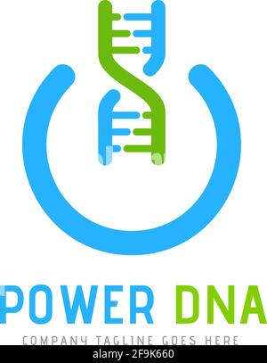 Logo Deisgn Vector Power DNA Stock Vector