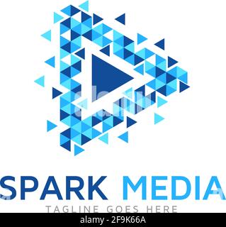Logo Deisgn Vector Spark Media Stock Vector