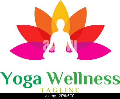 Logo Deisgn Vector Yoga Wellness Stock Vector