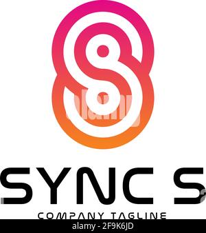 Logo Deisgn Vector Sync S Stock Vector