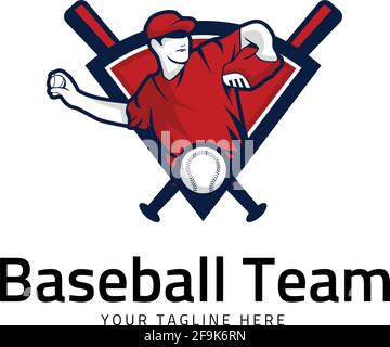 Logo design baseball team Stock Vector