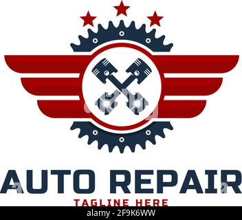 Logo Design Vector Auto Repair Stock Vector