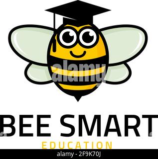 Logo Deisgn Vector Bee Smart Stock Vector