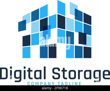 Logo Deisgn Vector Digital Storage Stock Vector