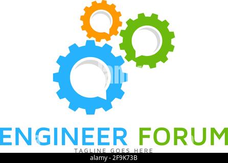 Logo Deisgn Vector Engineer Forum Stock Vector