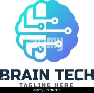 Logo Deisgn Vector Brain Stock Vector