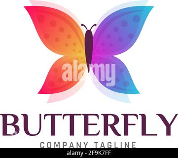 Logo Deisgn Vector Butterfly Stock Vector