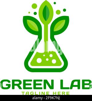 Logo Deisgn Vector Green Lab Stock Vector