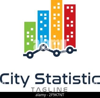 Logo Deisgn Vector City Statistic Stock Vector