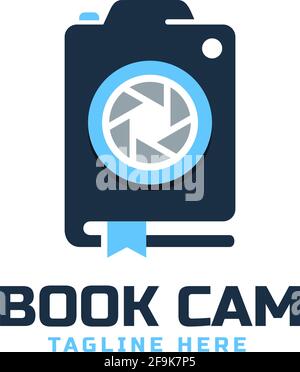 Logo Deisgn Vector Book Cam Stock Vector