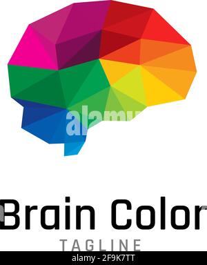 Logo Deisgn Vector Brain color Stock Vector