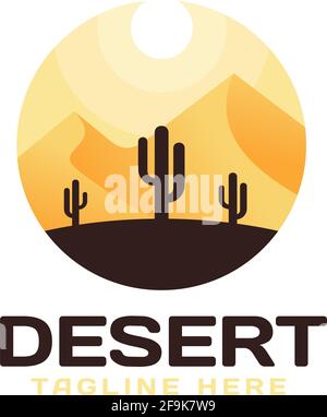 Logo Deisgn Vector Desert Stock Vector