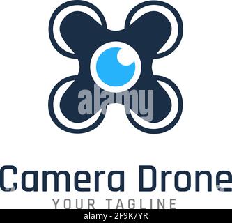 Logo Deisgn Vector Camera Drone Stock Vector