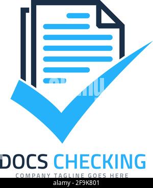 Logo Deisgn Vector Docs Checking Stock Vector