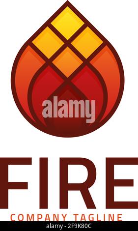 Logo Deisgn Vector Fire Stock Vector
