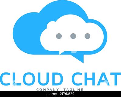 Logo Deisgn Vector Cloud Chat Stock Vector