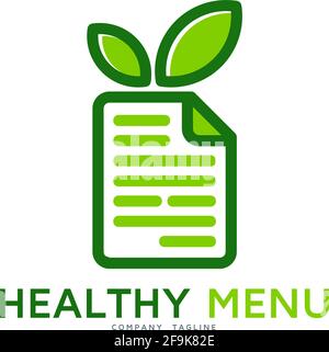 Logo Deisgn Vector Healty Menu Stock Vector