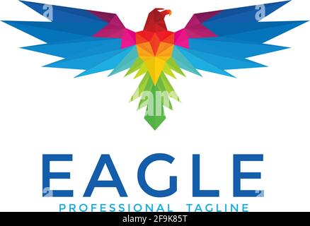 Logo Deisgn Vector eagle colorful Stock Vector