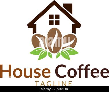 logo design house coffee Stock Vector