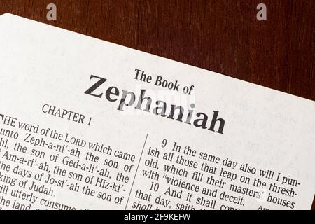 Zephaniah Bible Heading Stock Photo - Alamy