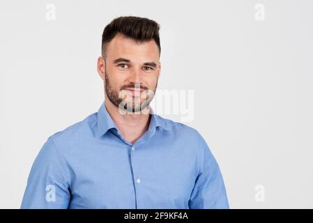 Businessman, professional, studio shot close up portrait Stock Photo