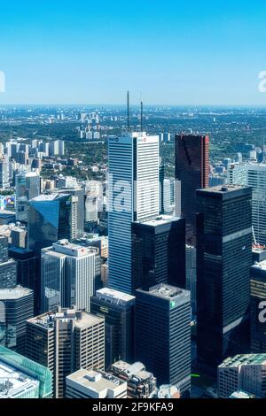 Toronto downtown district, aerial view, Canada Stock Photo