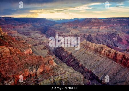 Grand Canyon. Arizona USA. Scenic lookout on the South Rim Stock Photo