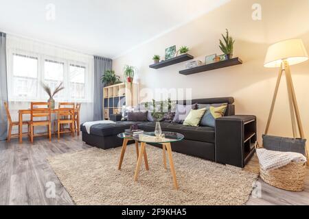 Interior photo shoot in a modern apartment. Stock Photo