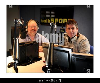 Talk Sport.... presenters Mike Parry and Andy Townsend.photograph by David Sandison The Independent Stock Photo