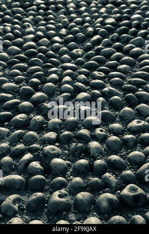 Detail of stone pavement as abstract background Stock Photo