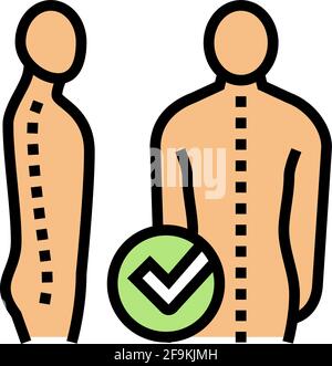 correct posture color icon vector illustration Stock Vector Image & Art ...